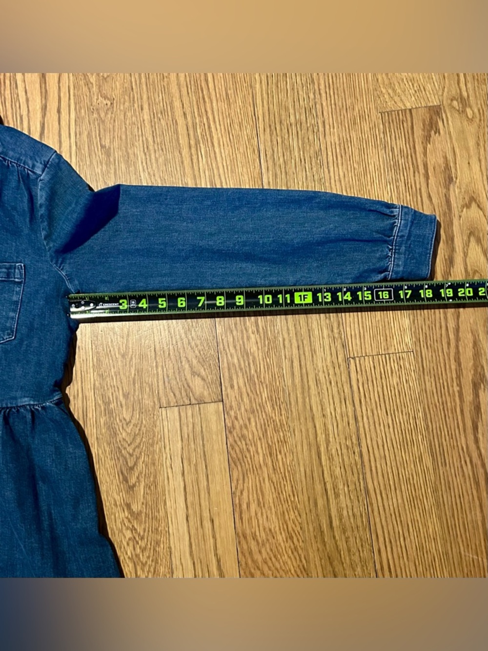 Sézane Leana Denim Shirt Dress Button Front Chambray Tiered Mini Long Sleeve - Picture 9 of 14